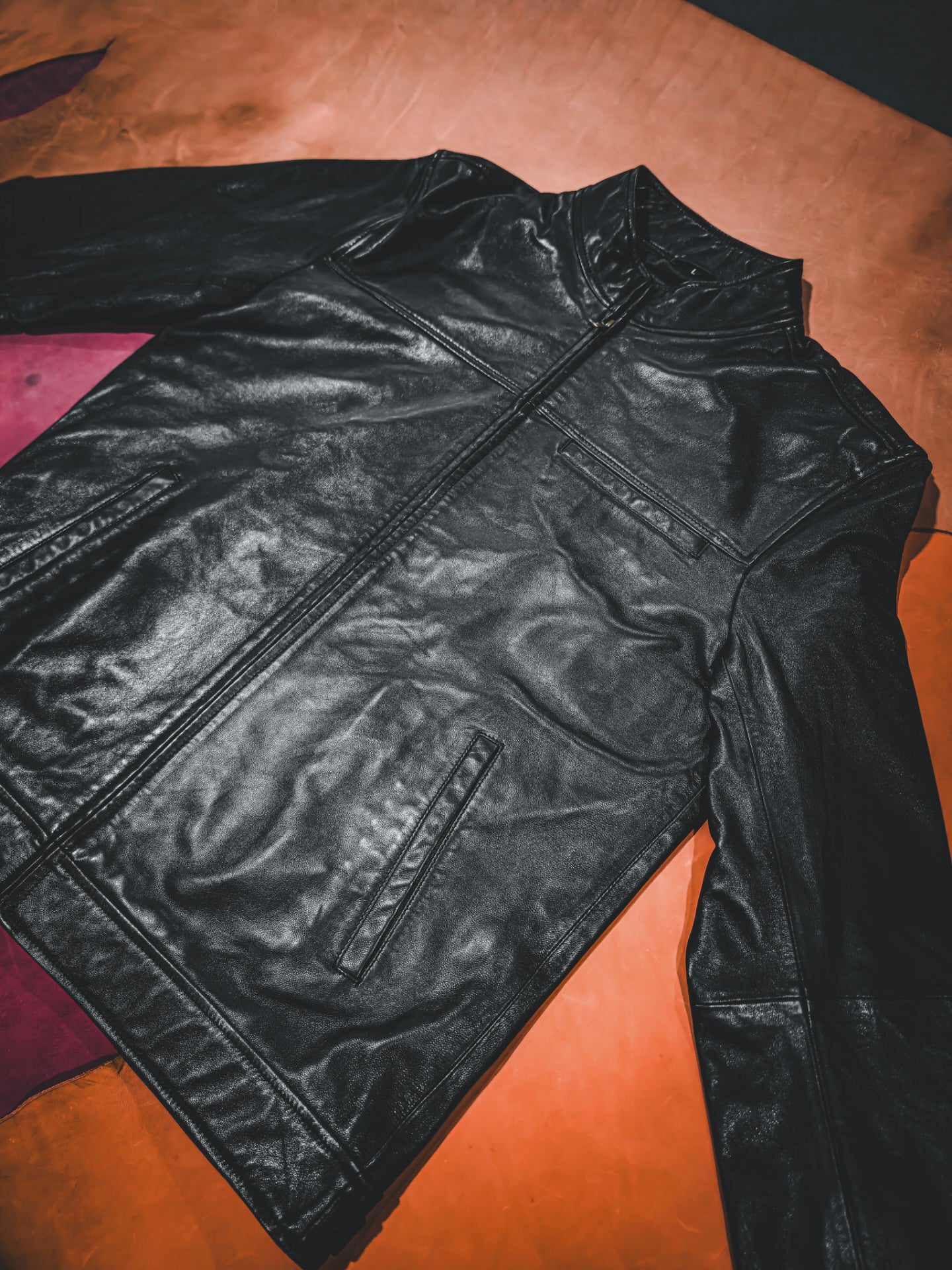 Firenzo Obsidian (1 chest pocket) Leather jacket
